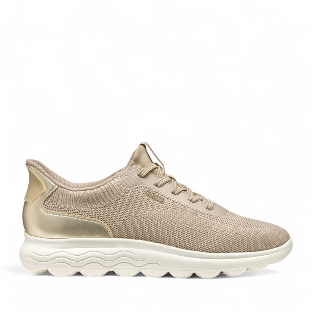 sneaker donna Geox spherica plus in tessuto taupe slip in collezione primavera estate