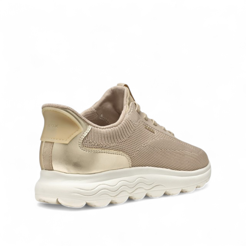 Sneakers Donna GEOX Spherica Plus Taupe Calzata Fast In Senza Mani