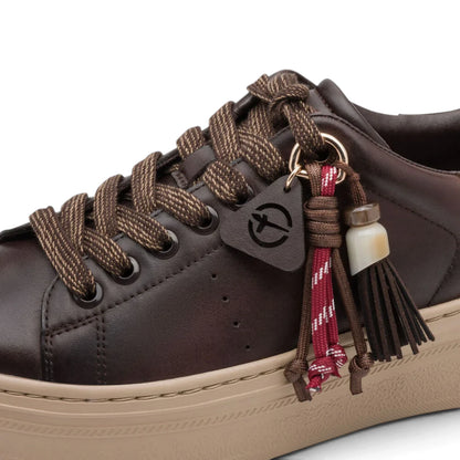 Sneakers Donna Tamaris in Pelle Moro con Zeppa e Memory Foam