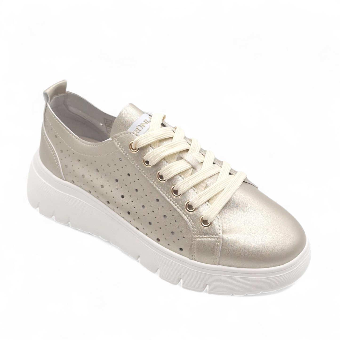 Sneakers Donna Grunland Platino Traforata - Leggere con Fondo Flessibile ed Ergonomico