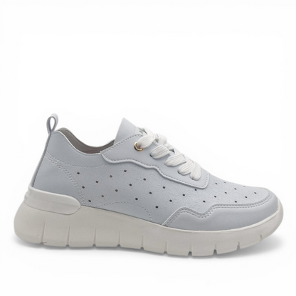 Sneakers Donna Grunland traforate Bianco Ultra Leggere
