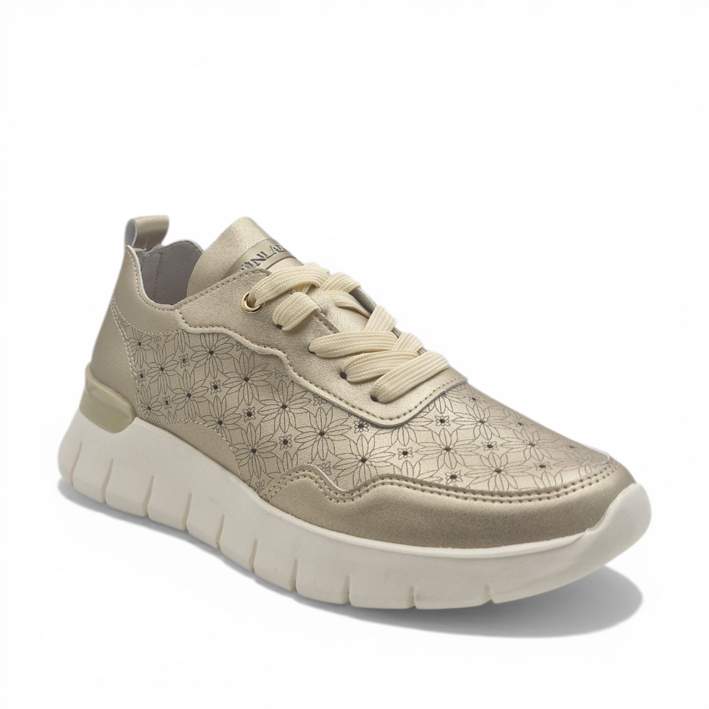 Sneakers Donna Grunland traforate Platino Ultra Leggere