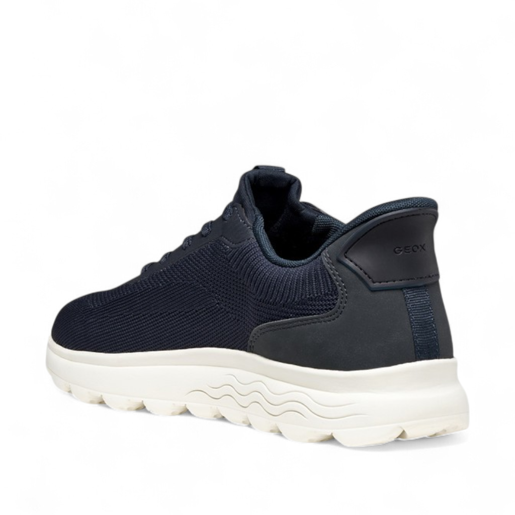 Sneakers Uomo GEOX Spherica Plus Blu Navy Calzata Fast In Senza Mani