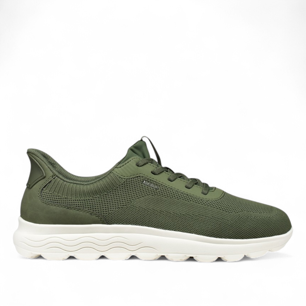 sneaker uomo geox spherica fast in verde militare collezione primavera estate