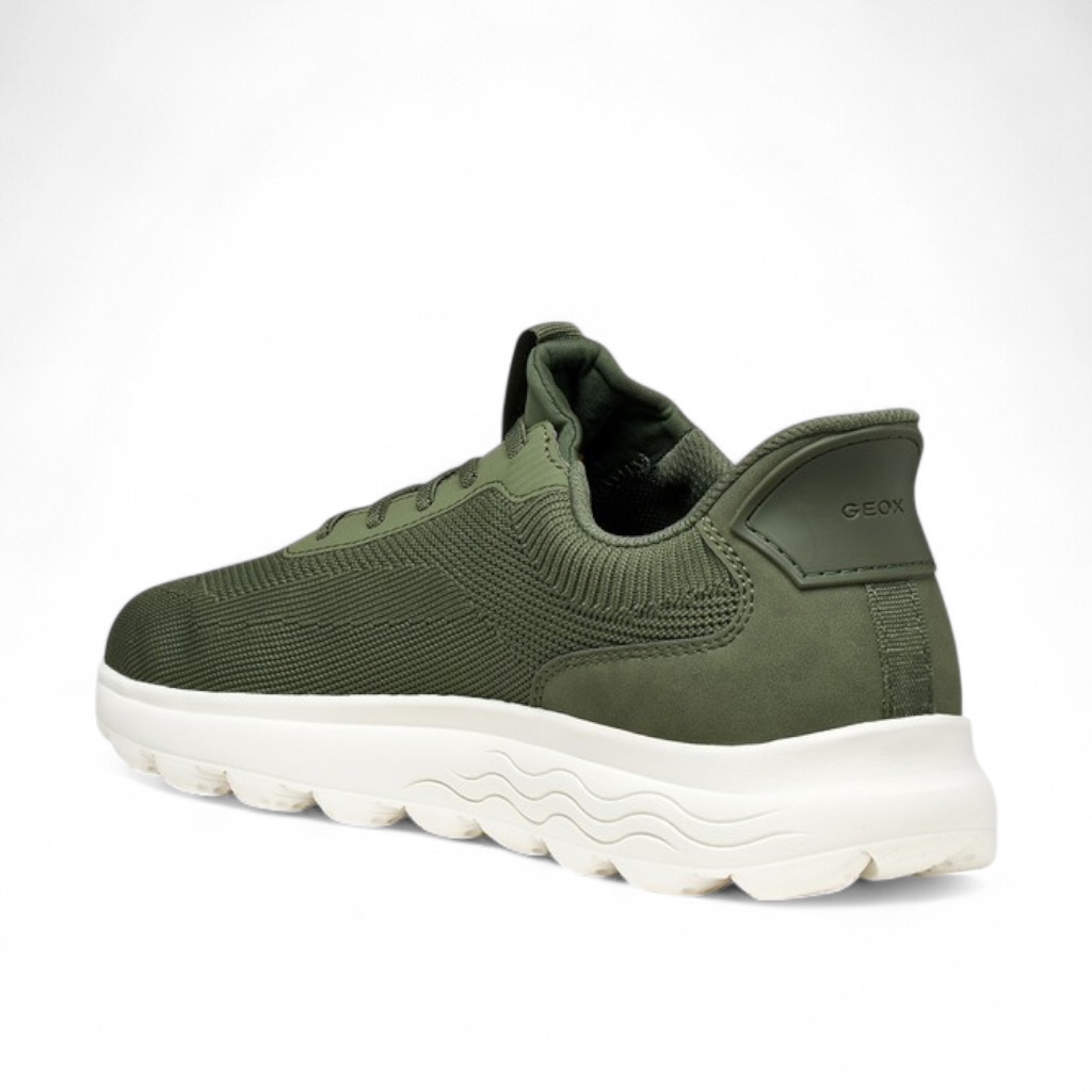Sneakers Uomo GEOX Spherica Plus Militare Calzata Fast In Senza Mani