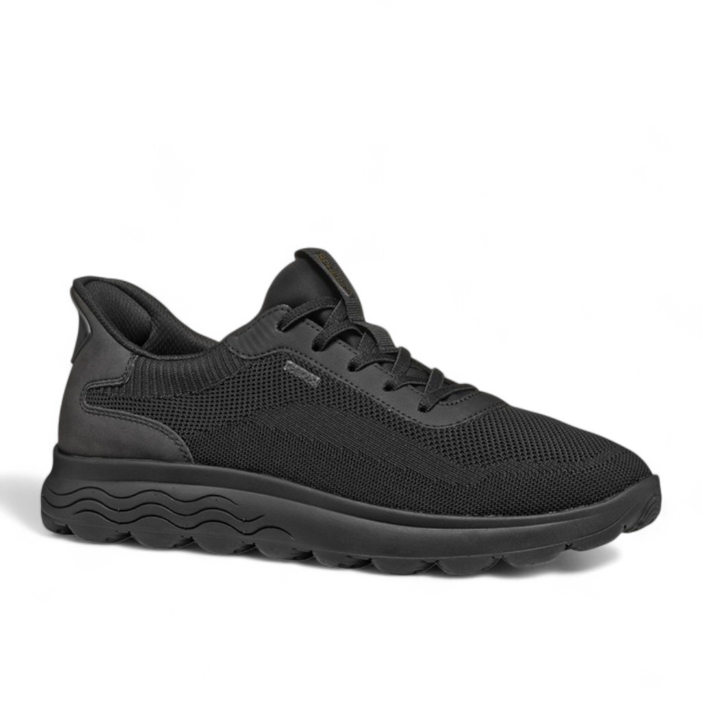 Sneakers Uomo GEOX Spherica Plus Nero Calzata Fast In Senza Mani