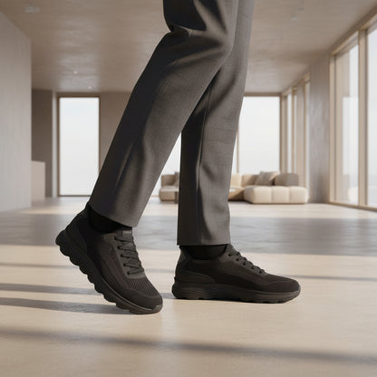 Sneakers Uomo GEOX Spherica Plus Nero Calzata Fast In Senza Mani