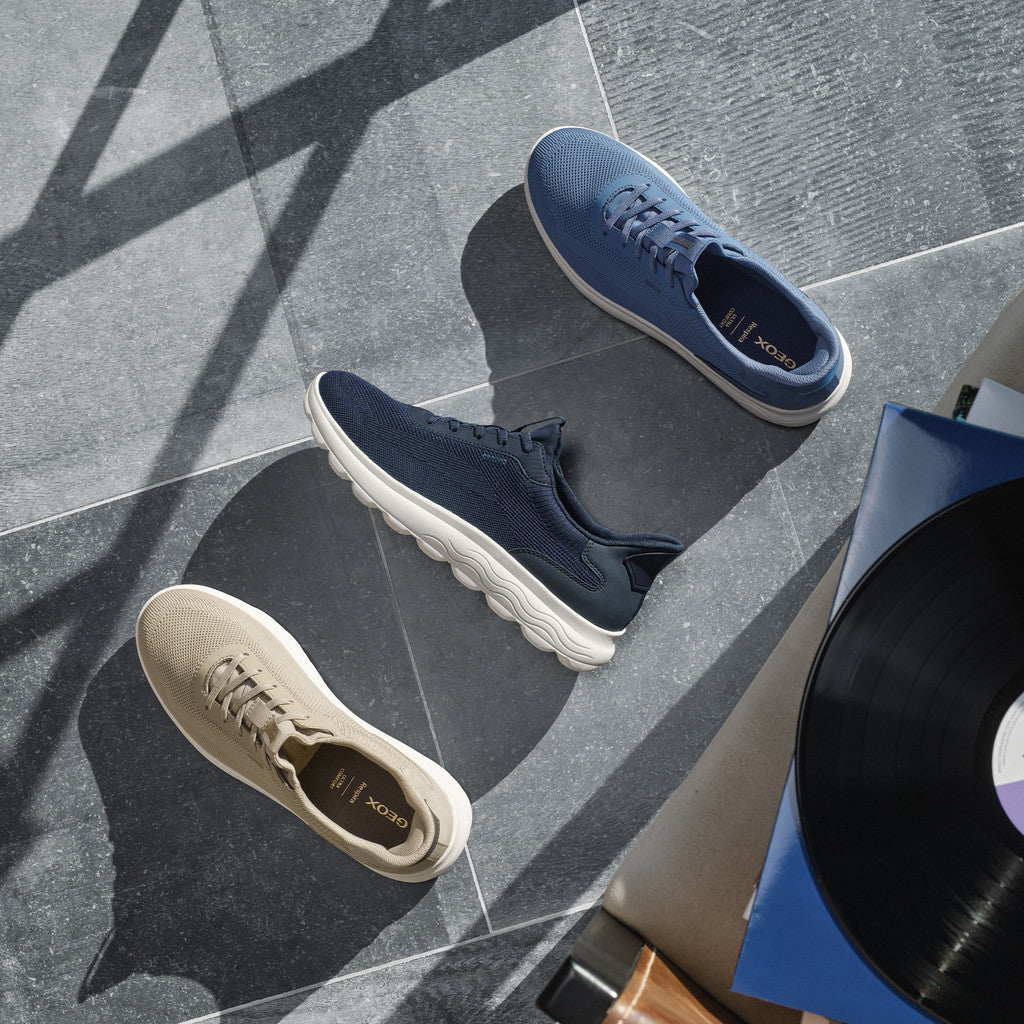 Sneakers Uomo GEOX Spherica Plus Sabbia Calzata Fast In Senza Mani