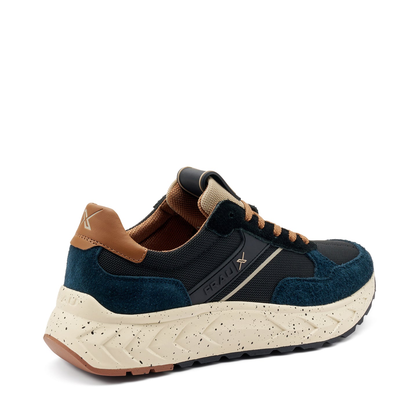 Sneakers Uomo FRAU Scamosciato Blu tessuto Marrone