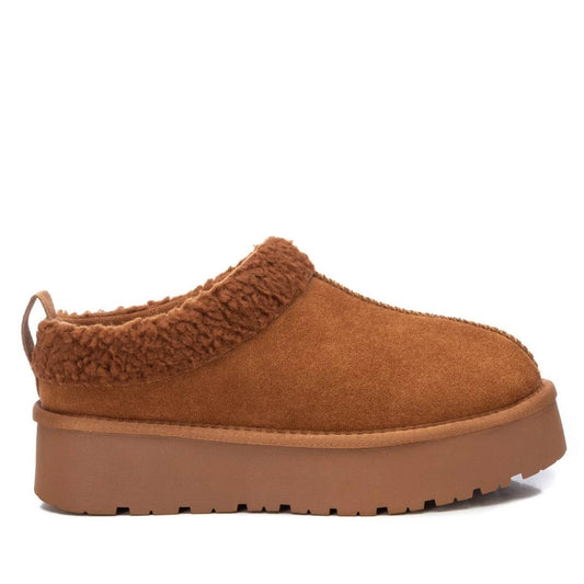 Stivaletto Donna XTI Slip-on Imbottito in tessuto scamosciato Cuoio