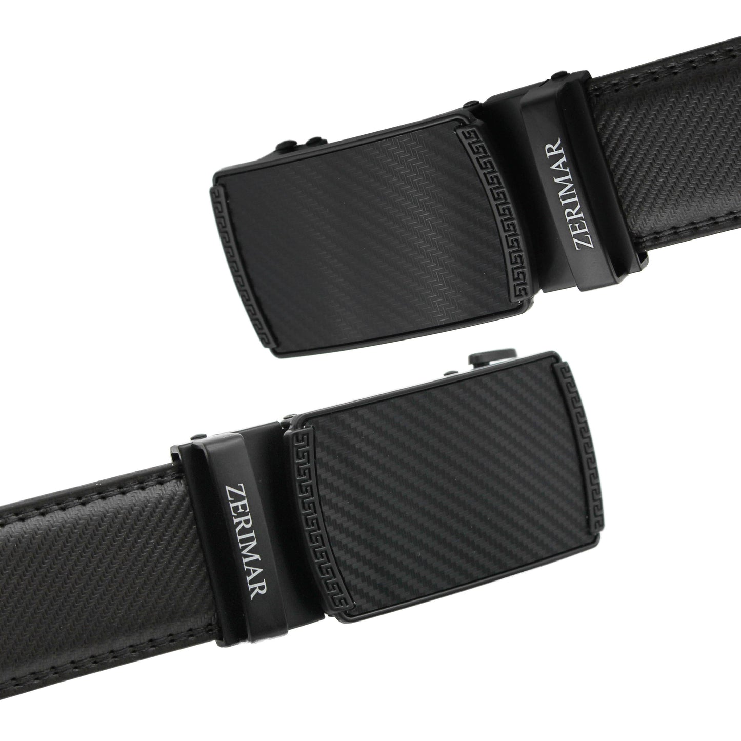 Cintura da uomo in pelle nero con fibbia automatica - larghezza 3,5 cm