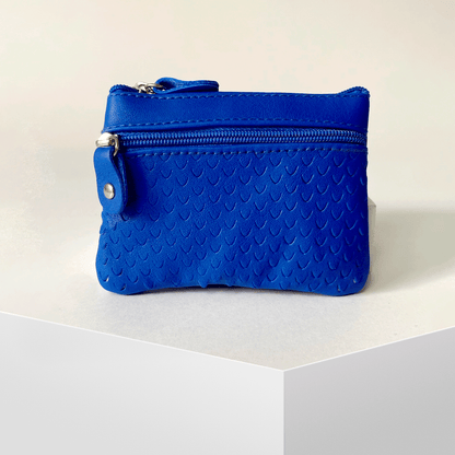 Borsello piccolo con due cerniere: Blu