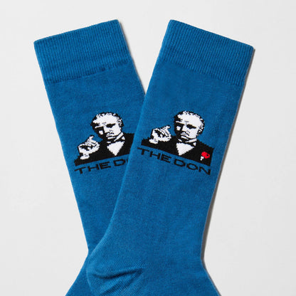 Calzini il Padrino - Calzini in Cotone Biologico al 100%: Blu - Taglia 41/46