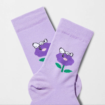 BeSnoopy Flower - Calzini in Cotone 100% Biologico: Taglia 36/40