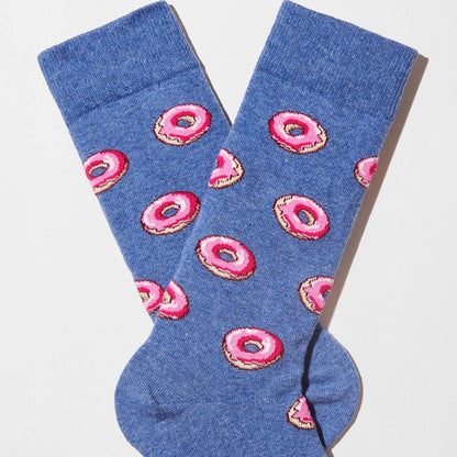 BeDonut Blue - Calzini in Cotone Biologico 100%: Taglia 41/46