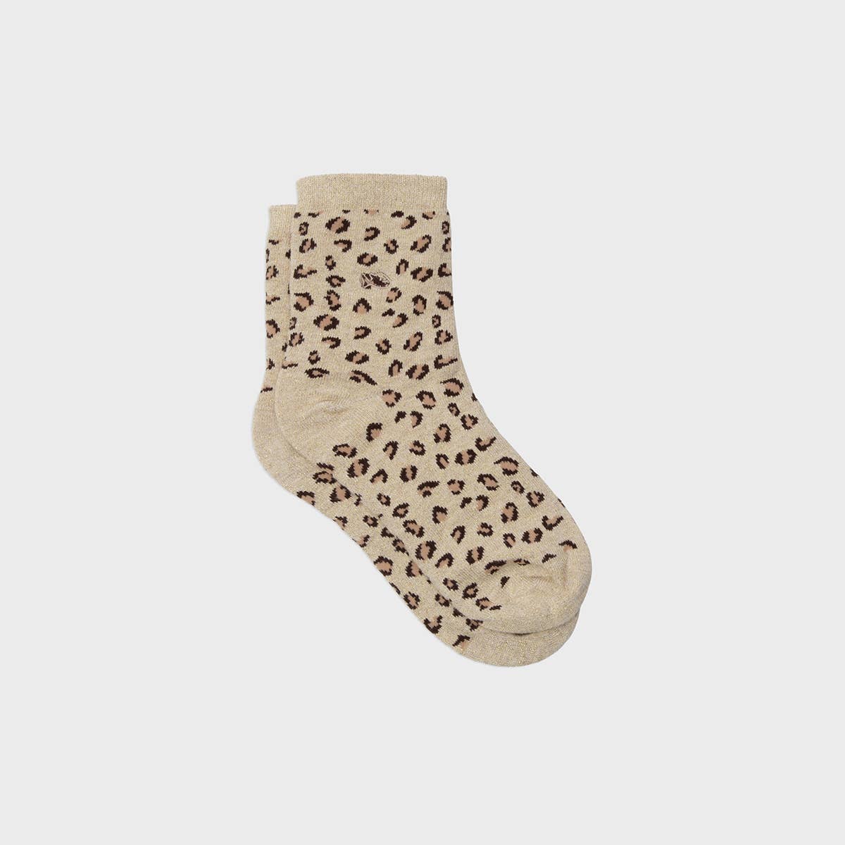 Calzini da donna leopardate in cotone pettinato - Beige: Taglia 36/40