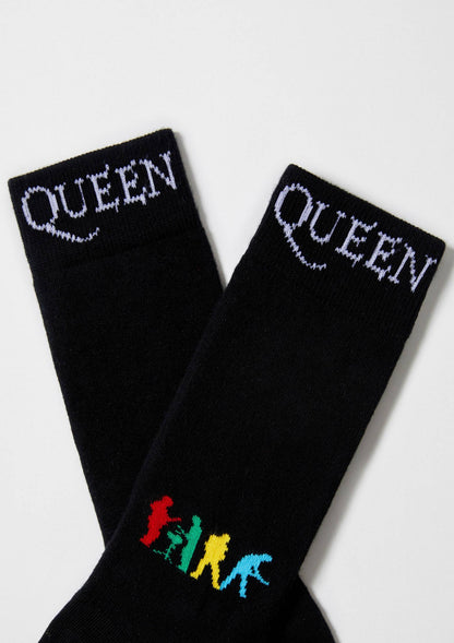 BeQueen Band - Calzini 100% Cotone Biologico: Nero - Taglia 36/40 - 41/46