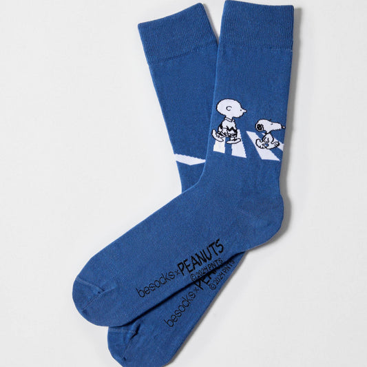 BeSnoopy Walk - Calzini in Cotone 100% Biologico: Blu - Taglia - 36/40
