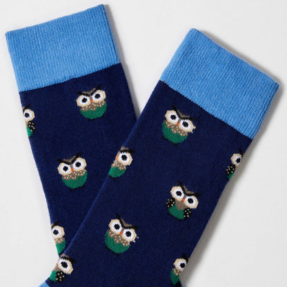 BeOwl Blue - Calzini in cotone Biologico 100%: Taglia 41/46