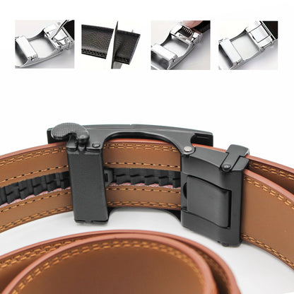Cintura da uomo con fibbia automatica Cintura in pelle Larghezza 3,5 cm Zerimar
