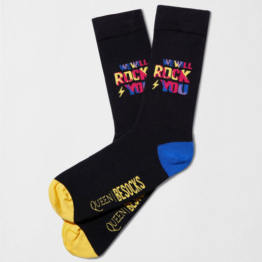 BeQueen We Will Rock You - Calzini in Cotone 100% Biologico: Taglia 36/40