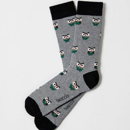 BeOwl Grigio - Calzini in Cotone 100% Biologico: Taglia 41/46