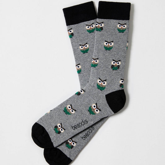 BeOwl Grigio - Calzini in Cotone 100% Biologico: Taglia 41/46