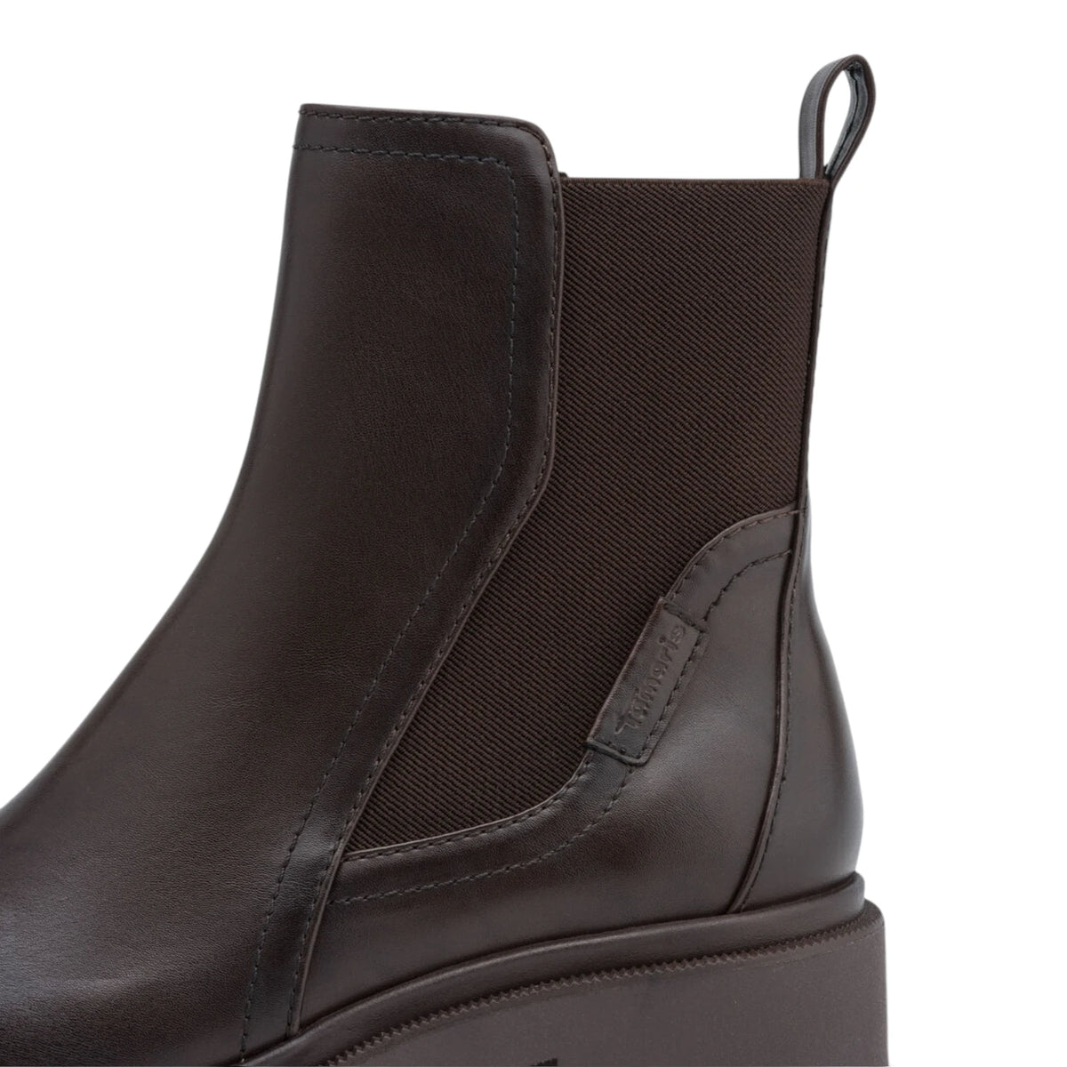 Stivaletto Donna Tamaris in Ecopelle Moro con Elastici laterali