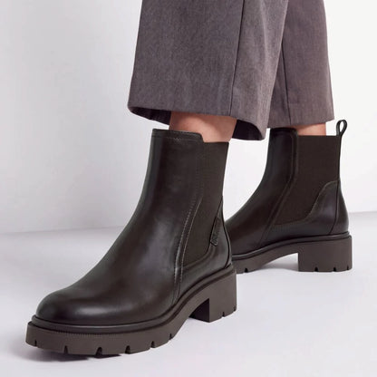 Stivaletto Donna Tamaris in Ecopelle Moro con Elastici laterali