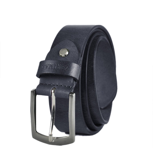 Cintura da uomo in Vera Pelle: Blu / 120