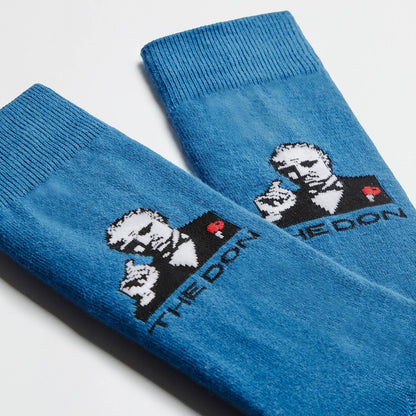 Calzini il Padrino - Calzini in Cotone Biologico al 100%: Blu - Taglia 41/46