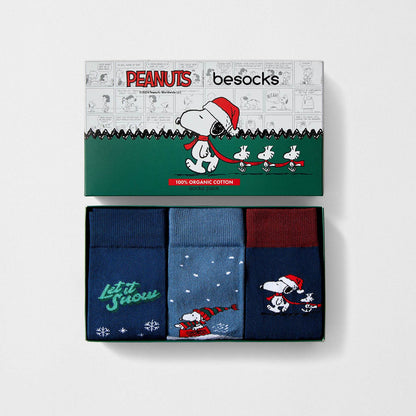 Confezione di calzini Peanuts Christmas - 100% Cotone Biologico: Taglia - 41/46