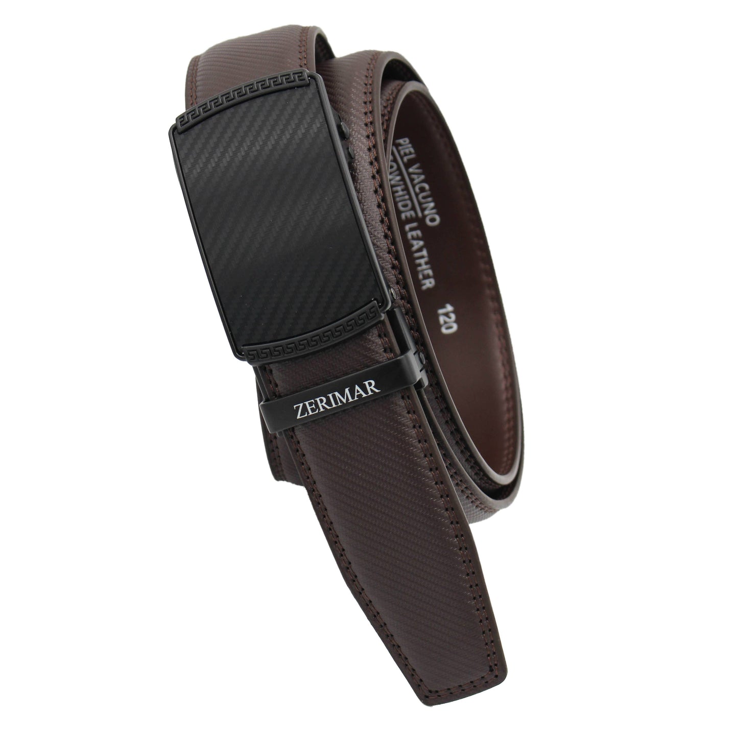 Cintura da uomo in pelle nero con fibbia automatica - larghezza 3,5 cm