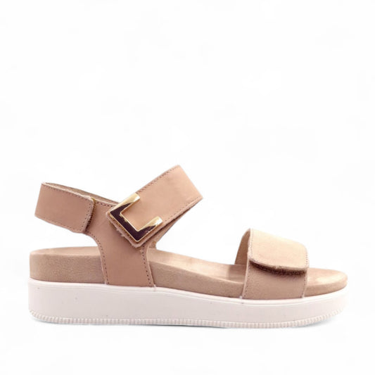 Sandalo Donna Enval Fusbet Fascia Beige