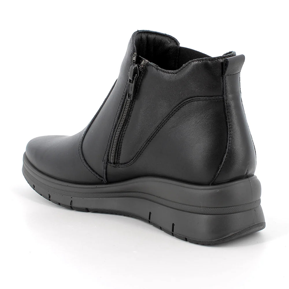 Stivaletto Donna Enval Elastico in Pelle Nero