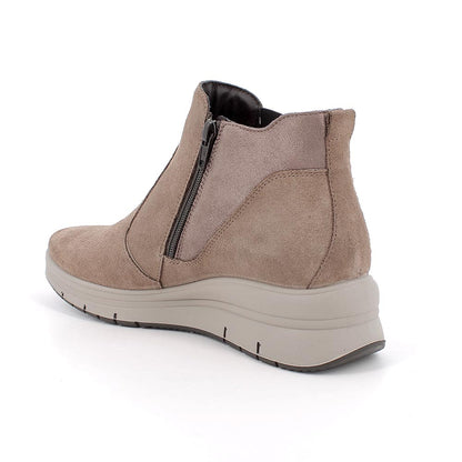 Stivaletto Donna Enval Elastico in Pelle Scamosciata Fango