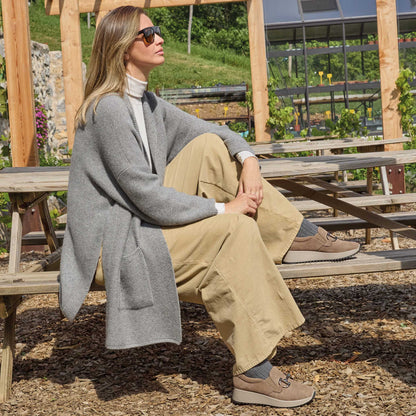 Mocassino Donna Enval in Pelle Scamosciata Fango