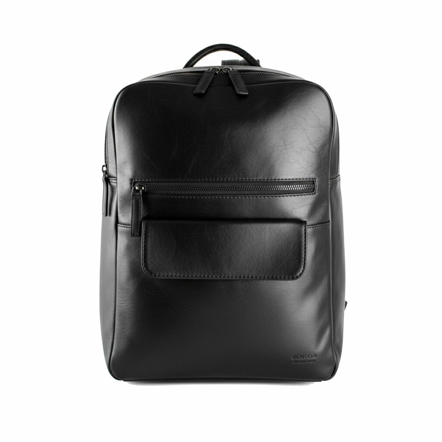 Zaino in Pelle Lavata Nero Zerimar