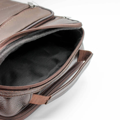 Borsa a tracolla da uomo in Pelle martellata