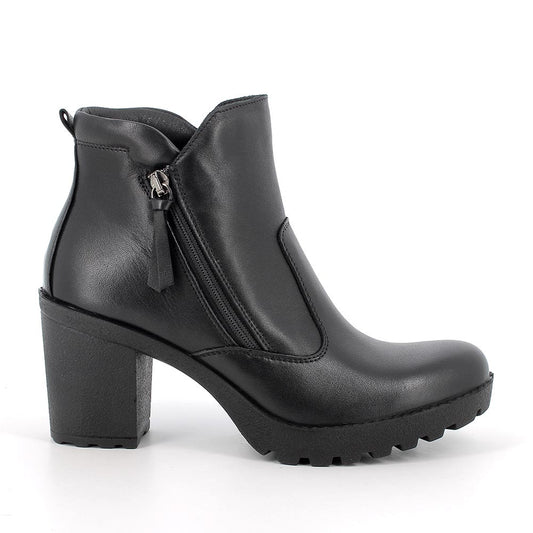 Stivaletto Donna Tacco con Zip Igi&Co in Pelle Nero