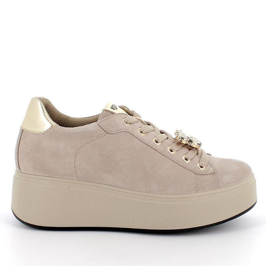 Sneakers Donna Igi&Co in Pelle Scamosciata Beige
