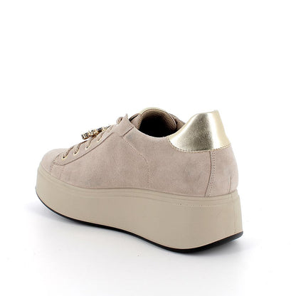 Sneakers Donna Igi&Co in Pelle Scamosciata Beige