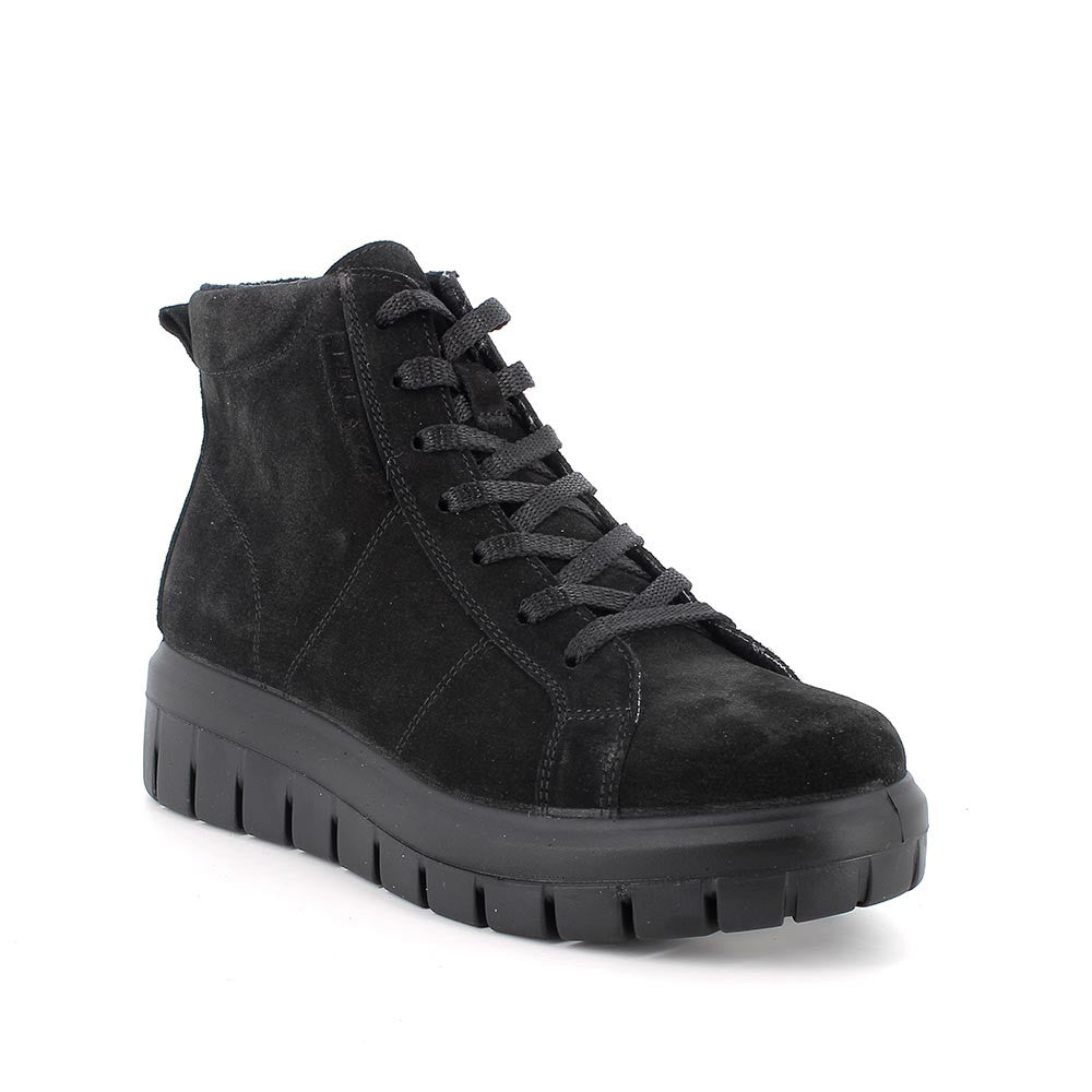 Anfibio corto Donna Igi&Co in Pelle Scamosciata Nero