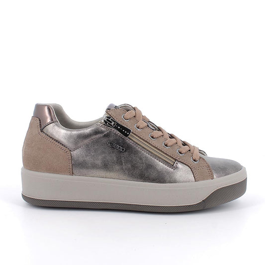 Sneakers Donna Igi&Co in Pelle Bronzo riporti Fango