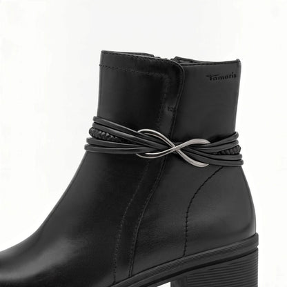 Stivaletto Donna Tamaris in Pelle Nero con Fibietta
