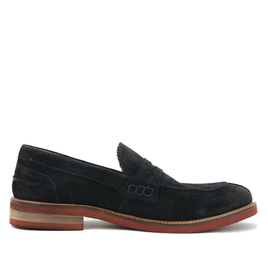 Mocassino Uomo Studio Mode in Pelle Scamosciata Blu