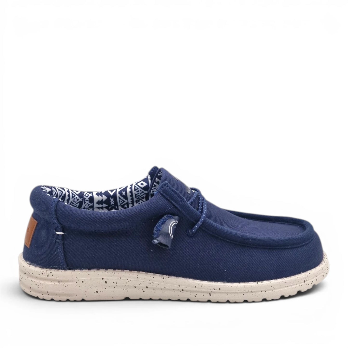 Mocassino Uomo U.S. GOLF CLUB in Tessuto Blu Navy con Lacci Elastici e Sottopiede in Pelle