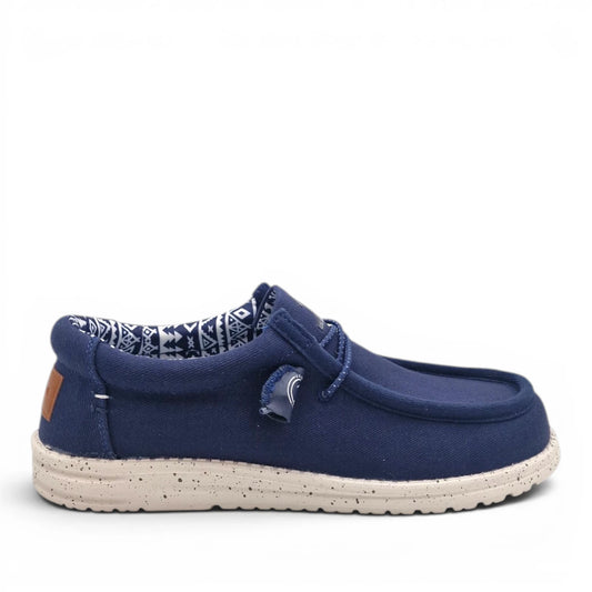 Mocassino Uomo U.S. GOLF CLUB in Tessuto Blu Navy con Lacci Elastici e Sottopiede in Pelle