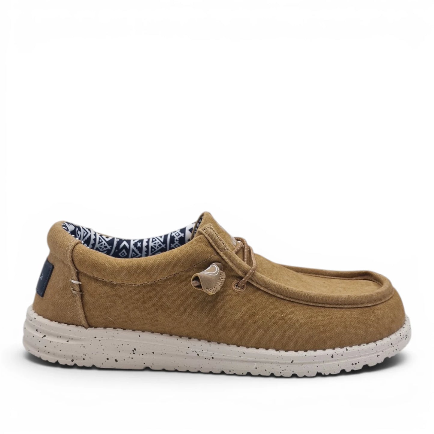 Mocassino Uomo U.S. GOLF CLUB in Tessuto Camel con Lacci Elastici e Sottopiede in Pelle