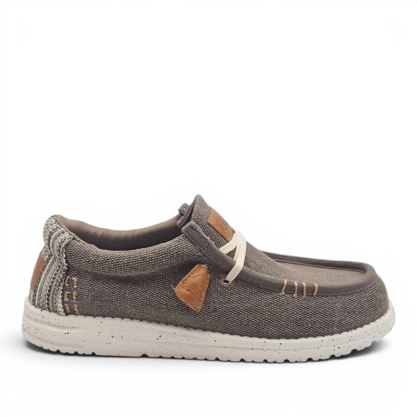 Mocassino Uomo U.S. GOLF CLUB in Tessuto Fango con Lacci Elastici e Sottopiede in Pelle